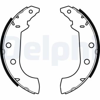 Jeu de mâchoires de frein DELPHI LS1347 pour PEUGEOT 405 1.9 D - 64cv