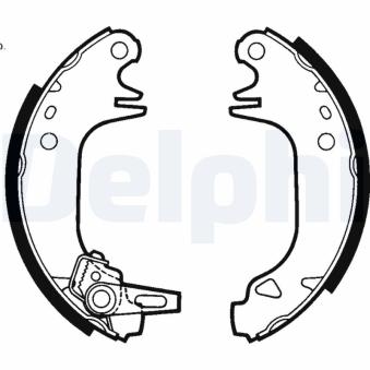 Jeu de mâchoires de frein DELPHI LS1423 pour CITROEN AX 1.0 - 44cv
