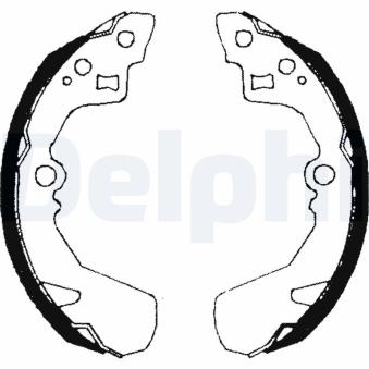 Jeu de mâchoires de frein DELPHI LS1685 pour SUZUKI SWIFT 1.6 i - 92cv