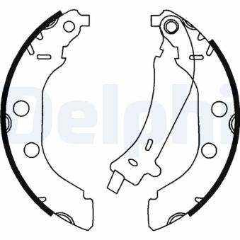 Jeu de mâchoires de frein DELPHI LS1723 pour PEUGEOT 406 1.8 Bifuel - 110cv