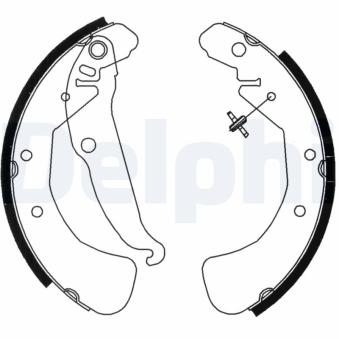 Jeu de mâchoires de frein DELPHI LS1829 pour VOLKSWAGEN TRANSPORTER - COMBI 1.7 CDTI - 110cv