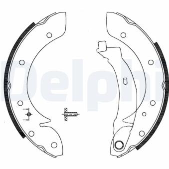 Jeu de mâchoires de frein DELPHI LS1830