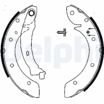 Jeu de mâchoires de frein DELPHI LS1838 pour CITROEN BERLINGO electrique - 22cv