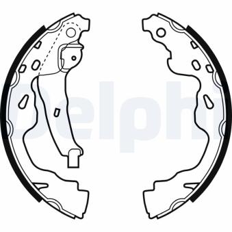 Jeu de mâchoires de frein DELPHI LS1961 pour OPEL ASCONA 1.2 - 86cv