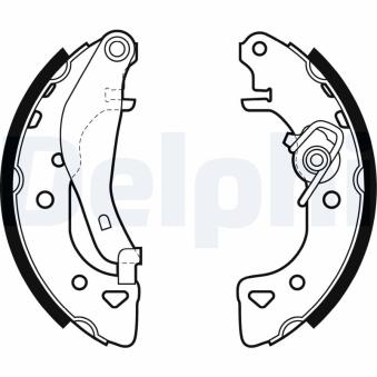 Jeu de mâchoires de frein DELPHI LS1976 pour CITROEN AX 1.0 - 44cv