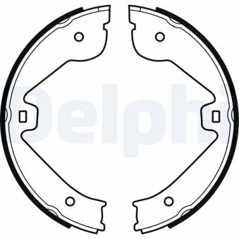 Jeu de mâchoires de frein, frein de stationnement DELPHI LS1995 pour MAZDA 626 3.6 FSI - 280cv