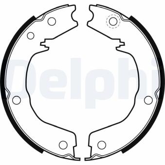 Jeu de mâchoires de frein, frein de stationnement DELPHI LS2007 pour MITSUBISHI PAJERO 3.2 DI-D - 165cv