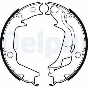 Jeu de mâchoires de frein, frein de stationnement DELPHI LS2011 pour HYUNDAI I10 1.1 - 67cv