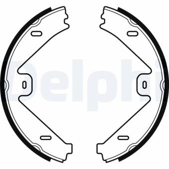 Jeu de mâchoires de frein, frein de stationnement DELPHI LS2036 pour NISSAN PICK UP E 350 BlueTEC 4-matic - 252cv
