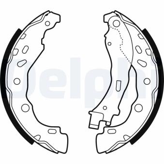 Jeu de mâchoires de frein DELPHI LS2075