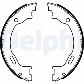 Jeu de mâchoires de frein, frein de stationnement DELPHI LS2077 pour CHRYSLER 300 3.0 CRD - 218cv