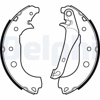 Jeu de mâchoires de frein DELPHI LS2108 pour VOLKSWAGEN CADDY 1.5 Ti-VCT - 110cv