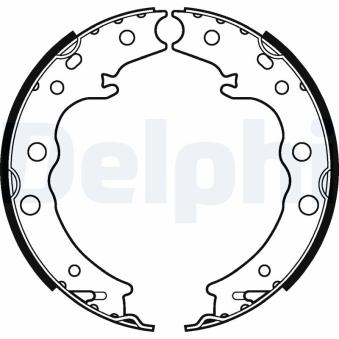 Jeu de mâchoires de frein, frein de stationnement DELPHI LS2125 pour CHEVROLET SILVERADO 1500 5.3 4WD - 360cv