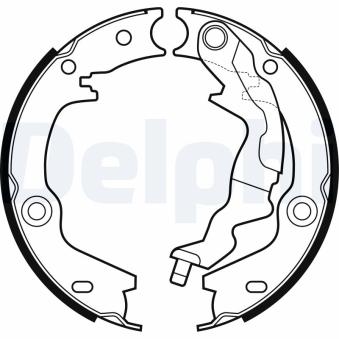 Jeu de mâchoires de frein, frein de stationnement DELPHI LS2161 pour RENAULT MEGANE 1.5 CRDi GLS - 110cv