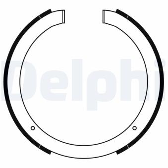 Jeu de mâchoires de frein DELPHI LS2168 pour CHEVROLET CORVETTE 6.0 - 405cv