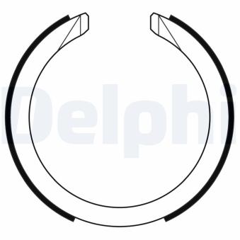 Jeu de mâchoires de frein, frein de stationnement DELPHI OEM B521030