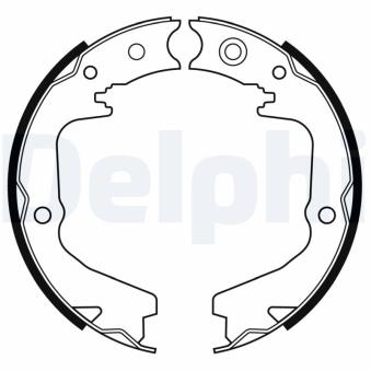 Jeu de mâchoires de frein, frein de stationnement DELPHI LS2170 pour SUBARU LEGACY 2.0 - 150cv