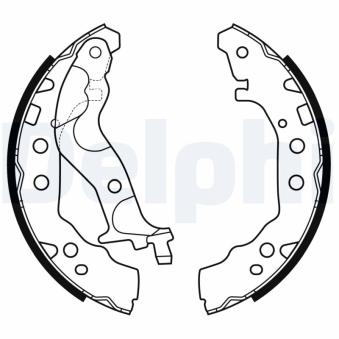 Jeu de mâchoires de frein DELPHI LS2175 pour MAZDA 929 1.0 - 68cv