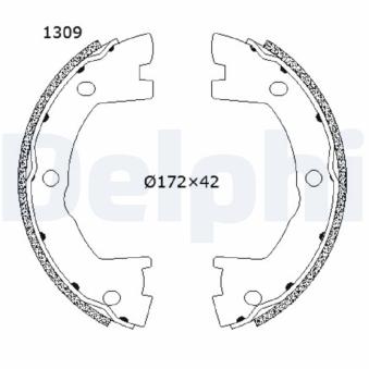 Jeu de mâchoires de frein, frein de stationnement DELPHI OEM D4060MB40C