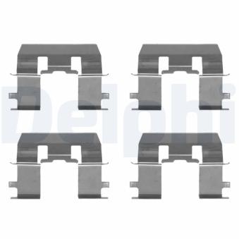 Kit d'accessoires, plaquette de frein à disque DELPHI LX0368 pour HONDA STREAM 1.7 16V - 125cv