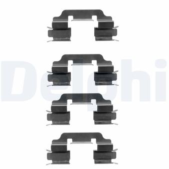 Kit d'accessoires, plaquette de frein à disque DELPHI [LX0377]