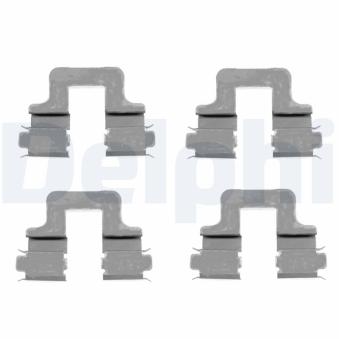 Kit d'accessoires, plaquette de frein à disque DELPHI LX0379 pour RENAULT VELSATIS 1.6 - 110cv