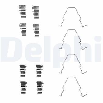 Kit d'accessoires, plaquette de frein à disque DELPHI LX0414 pour VOLVO XC90 1.8 - 110cv