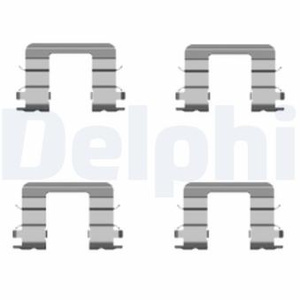 Kit d'accessoires, plaquette de frein à disque DELPHI LX0416 pour VOLKSWAGEN GOLF 1.5 - 109cv
