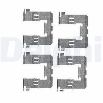 Kit d'accessoires, plaquette de frein à disque DELPHI [LX0453]