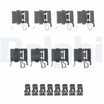Kit d'accessoires, plaquette de frein à disque DELPHI LX0491 pour TOYOTA YARIS 1.0 - 69cv