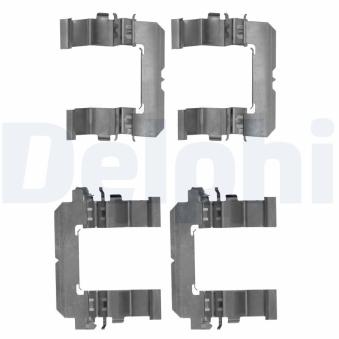 Kit d'accessoires, plaquette de frein à disque DELPHI LX0498