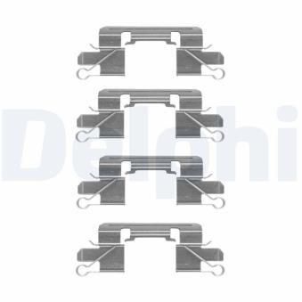 Kit d'accessoires, plaquette de frein à disque DELPHI LX0528 pour NISSAN CABSTAR 35.15 DCI. 45.15 DCI 3.0 - 150cv