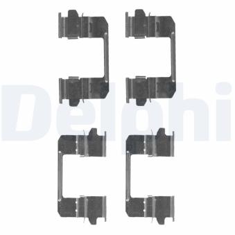 Kit d'accessoires, plaquette de frein à disque DELPHI LX0618 pour ISUZU D-MAX 2.5 CRDi 4x4 - 163cv