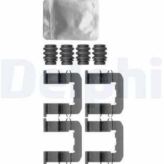 Kit d'accessoires, plaquette de frein à disque DELPHI LX0623 pour CITROEN C4 SPACETOURER 1.2 - 86cv