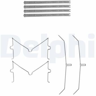 Kit d'accessoires, plaquette de frein à disque DELPHI [LX0637]
