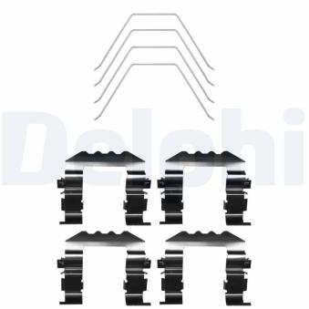 Kit d'accessoires, plaquette de frein à disque DELPHI LX0670
