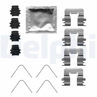 Kit d'accessoires, plaquette de frein à disque DELPHI LX0684 pour OPEL CROSSLAND X 1.5 Turbo D - 102cv