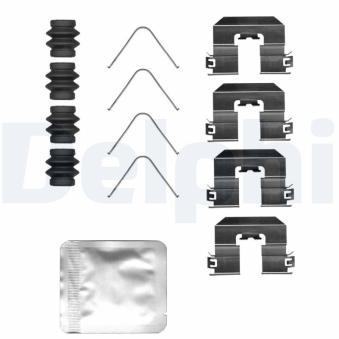 Kit d'accessoires, plaquette de frein à disque DELPHI LX0685 pour OPEL CROSSLAND X 1.5 Turbo D - 102cv