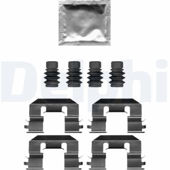 Kit d'accessoires, plaquette de frein à disque DELPHI LX0689 pour ALFA ROMEO MITO 1.4 Bifuel - 120cv