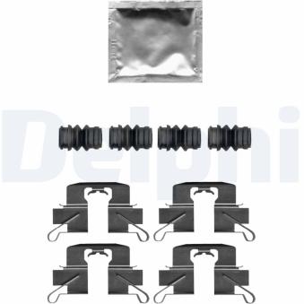 Kit d'accessoires, plaquette de frein à disque DELPHI LX0696 pour TOYOTA HIACE 2.0 AWD - 150cv