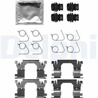 Kit d'accessoires, plaquette de frein à disque DELPHI LX0701 pour NISSAN X-TRAIL 1.7 dCi - 163cv