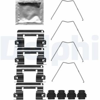 Kit d'accessoires, plaquette de frein à disque DELPHI LX0713 pour NISSAN URVAN 1.5 - 110cv