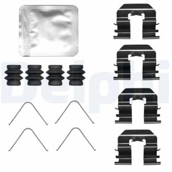 Kit d'accessoires, plaquette de frein à disque DELPHI LX0727 pour HYUNDAI I20 1.1 CRDi - 75cv