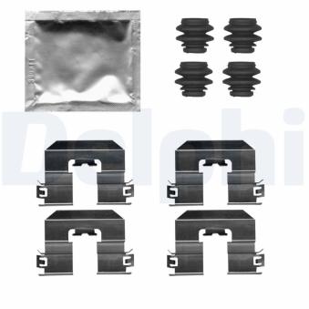 Kit d'accessoires, plaquette de frein à disque DELPHI LX0729 pour VOLKSWAGEN SCIROCCO Cooper S - 192cv Kit d'accessoires, plaquette de frein à disque DELPHI LX0729 pour VOLKSWAGEN SCIROCCO Cooper S - 192cv