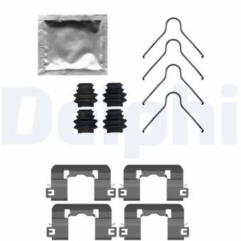 Kit d'accessoires, plaquette de frein à disque DELPHI LX0741 pour KIA PICANTO 1.2 - 84cv