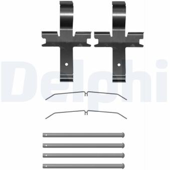 Kit d'accessoires, plaquette de frein à disque DELPHI LX0742 pour TOYOTA LAND CRUISER 4.2 D 131cv