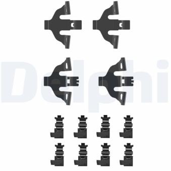 Kit d'accessoires, plaquette de frein à disque DELPHI LX0748