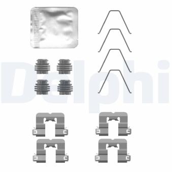 Kit d'accessoires, plaquette de frein à disque DELPHI LX0763 pour NISSAN URVAN 1.5 - 110cv