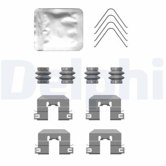 Kit d'accessoires, plaquette de frein à disque DELPHI LX0764 pour RENAULT SUPER 5 1.6 CRDi - 110cv Kit d'accessoires, plaquette de frein à disque DELPHI LX0764 pour RENAULT SUPER 5 1.6 CRDi - 110cv