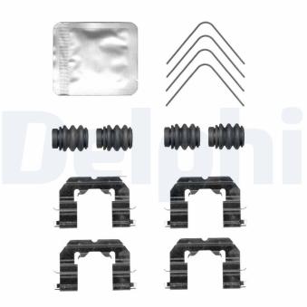 Kit d'accessoires, plaquette de frein à disque DELPHI LX0765 pour KIA RIO 1.25 LPG - 82cv